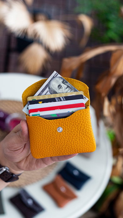 Zoozie Bags Murcia - Mustard Tarjetero de Piel